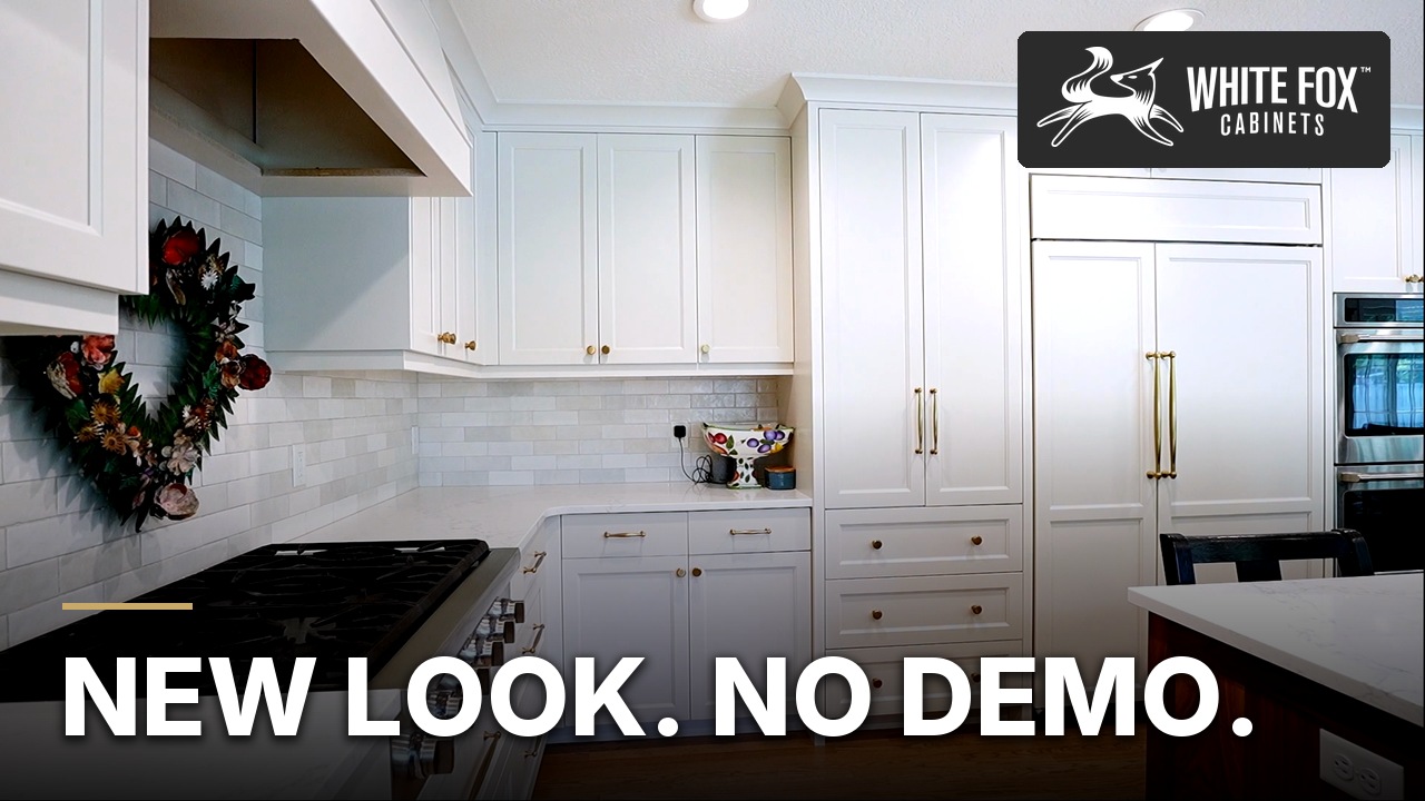White Fox's finished white kitchen